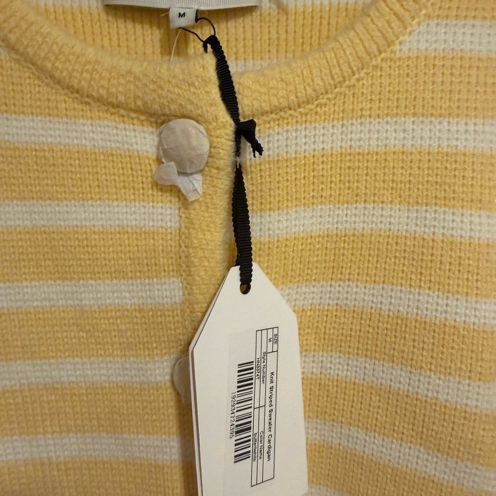 English Factory Striped Yellow & White Knit Top - Picture 2 of 3